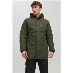 Parka con capucha Verde oscuro