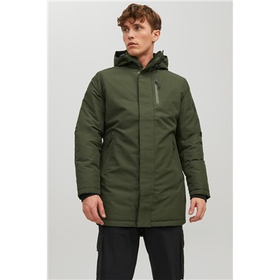 Parka con capucha Verde oscuro