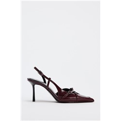 POCAS UNIDADES ZAPATO TACÓN TIRAS HEBILLA