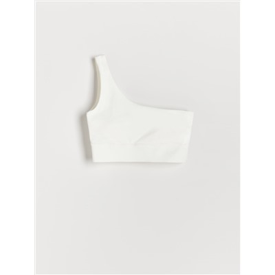 Einarmiges Top mit Blumenmuster
