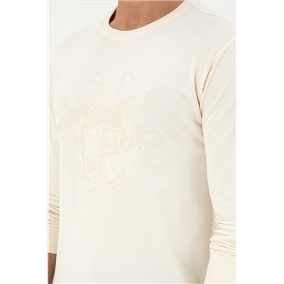Erkek Krem Sweatshirt