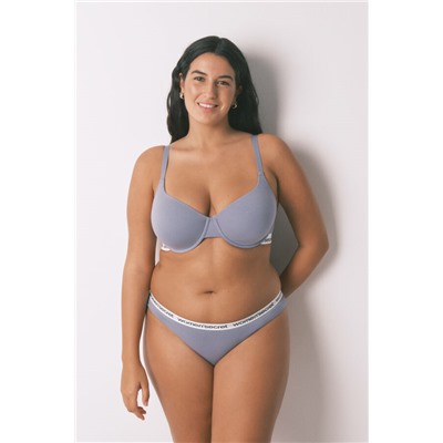 Pack bragas brasileñas anchas algodón logo