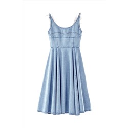 Vestido midi vaquero Azul