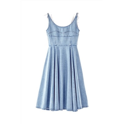 Vestido midi vaquero Azul