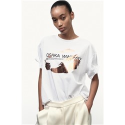 T-SHIRT WITH METALLIC PRINT