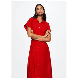 Vestido camisero cinturón -  Mujer | MANGO OUTLET España