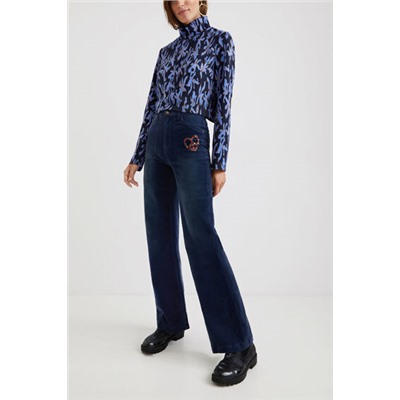 Pantalón wide leg slim