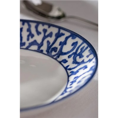 Reve Bleu Bliss Yemek Tabağı - 20 cm - Mavi/Beyaz