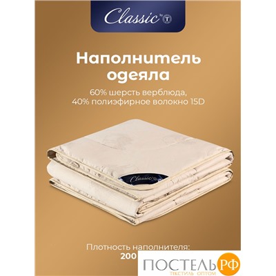 CLASSIC by T ВОСТОК Одеяло 140х200,1пр, хлопок/вербл.шер.сть/полиэф.вол.