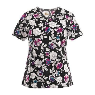WonderWink Scrubs WonderFLEX Petal Pizzazz Print Top