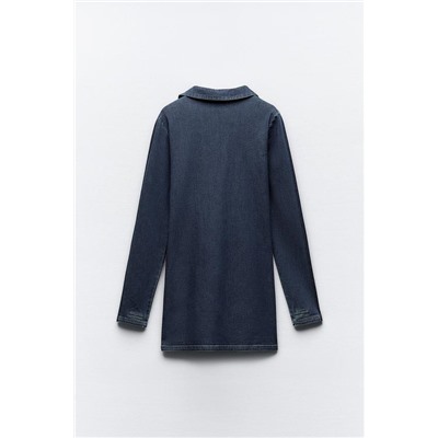 TRF DENIM POLO DRESS