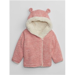 Baby Sherpa-Lined Garter Sweater