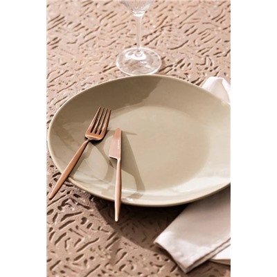 Souci Servis Tabağı - Bej - 30 cm