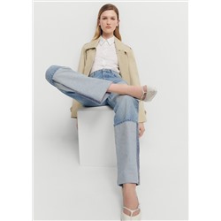 Jeans rectos bajo vuelto