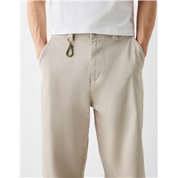 Skater-fit trousers with lobster clasp