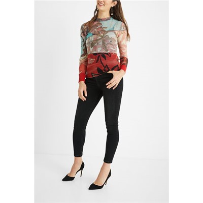 Camiseta slim floral
