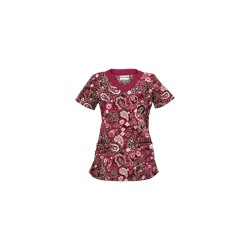 UA Paisley Parade Berry Kiss Scrub Top