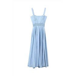 Vestido fluido vaquero Azul claro