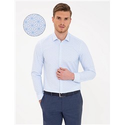 Açık Mavi Slim Fit Uzun Kollu Gömlek