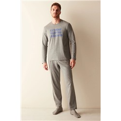 Penti Erkek Gri Melanj Pijama Takımı PH5K1JAQ23SK-MLJ