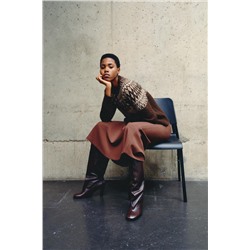 JACQUARD KNIT CARDIGAN