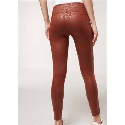 Total-Shaper-Leggings in Lederoptik