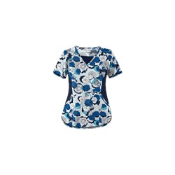 UA Beautiful Bloom Navy Print Scrub Top