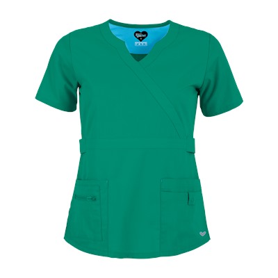 UA Butter-Soft STRETCH Scrubs Contemporary Fit Mock Wrap Top
