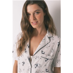 Pijama camisero 100% algodón Snoopy