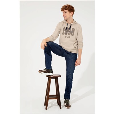 Erkek Taş Kapüşonlu Sweatshirt