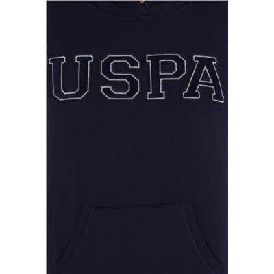 Kadın Lacivert Kapüşonlu Basic Sweatshirt
