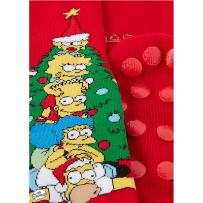 Anti-Rutsch Socken The Simpsons Weihnachten Family für Herren