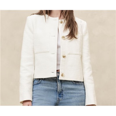 Boucle Collarless Jacket
