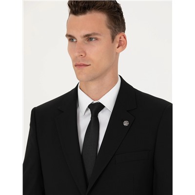 Siyah Slim Fit Takım Elbise