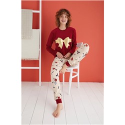 Sevim 13329 Kadın Nakışlı Pijama Takım