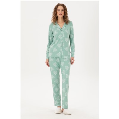 Kadın Mint Pijama Takımı