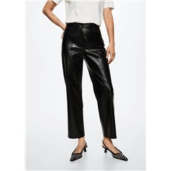 Pantalón efecto piel cocodrilo -  Mujer | MANGO OUTLET Melilla