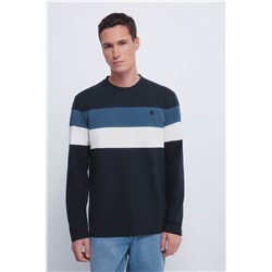 Camiseta manga larga piqué cortes