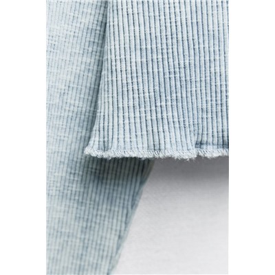 FADED-EFFECT RIB T-SHIRT