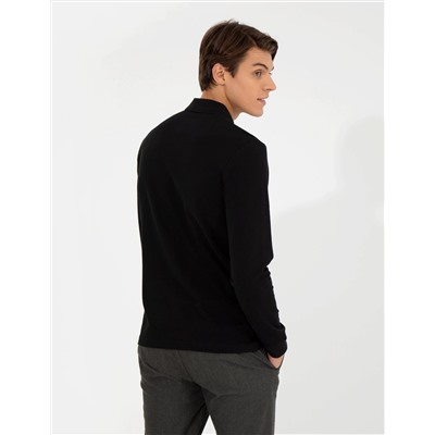 Siyah Slim Fit Sweatshirt