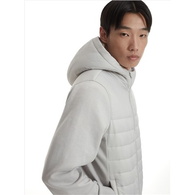 Hoodie aus Materialmix