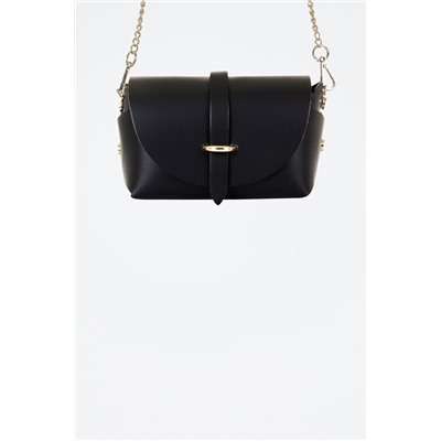 Bandolera de piel Aurora Negro