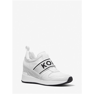 MICHAEL MICHAEL KORS Maven Mixed-Media Slip-On Trainer
