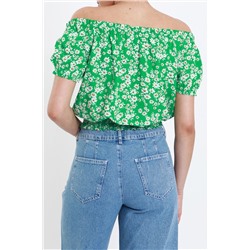 Top Verde y blanco