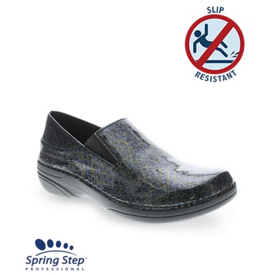 Spring Step Professional Ferrara Blue Multi Line Art Women's Shoe