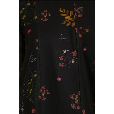 Camiseta flores mangas tul