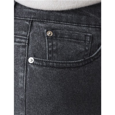 Джинсы трубы широкие из эластичного денима