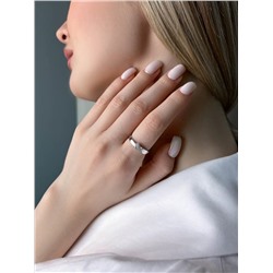 Кольцо из серебра с фианитами родированное 925 пробы К-7328р200