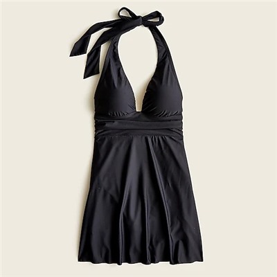 V-neck halter swim dress