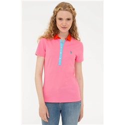 Kadın Pembe Basic Polo Yaka Tişört